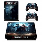 Resident Evil 2 decal skin sticker for Xbox One X console and controllers
