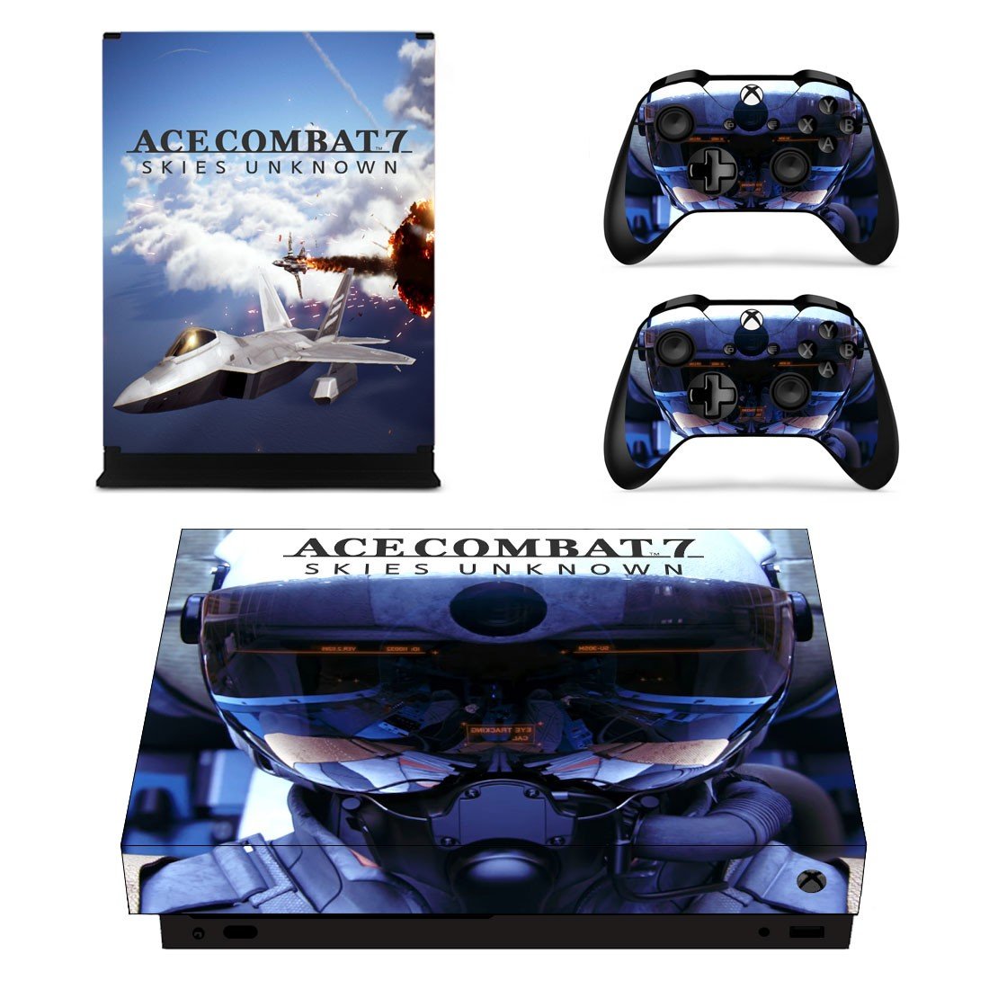 ACE Combat 7 decal skin sticker for Xbox One X console and controllers