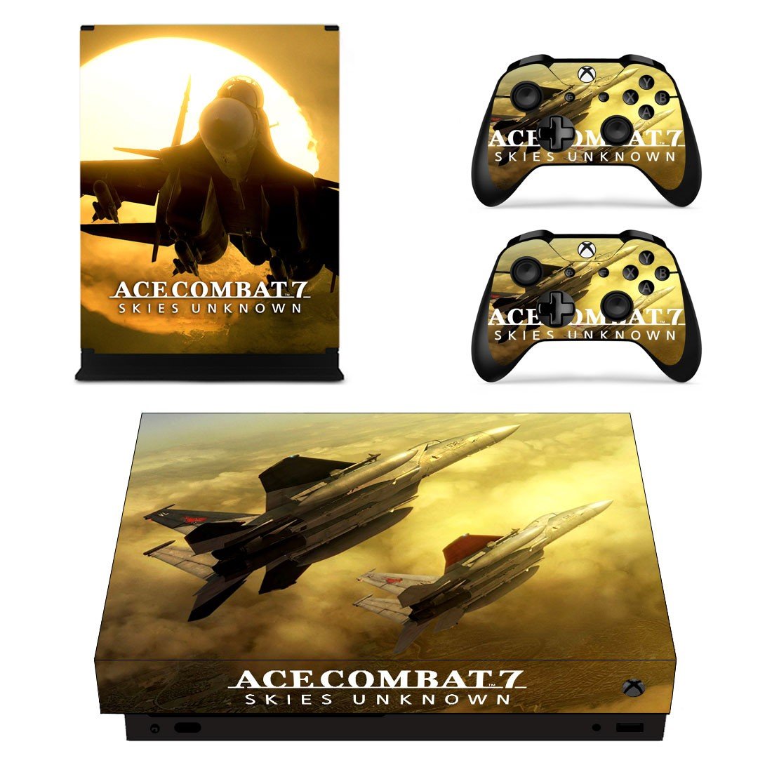 ACE Combat 7 decal skin sticker for Xbox One X console and controllers