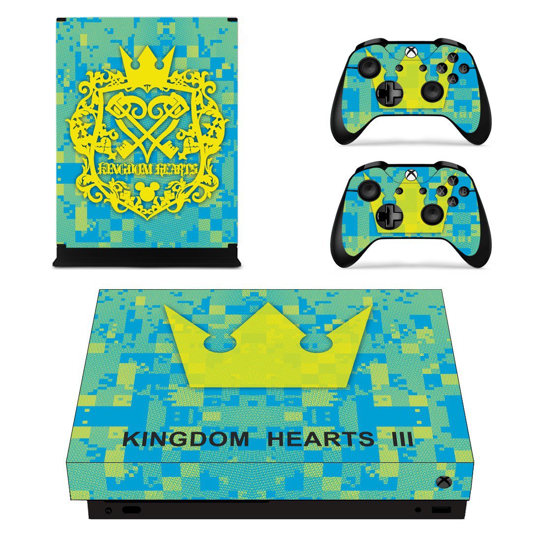 Kingdom Hearts 3 decal skin sticker for Xbox One X console and controllers