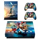 AquaMan decal skin sticker for Xbox One X console and controllers
