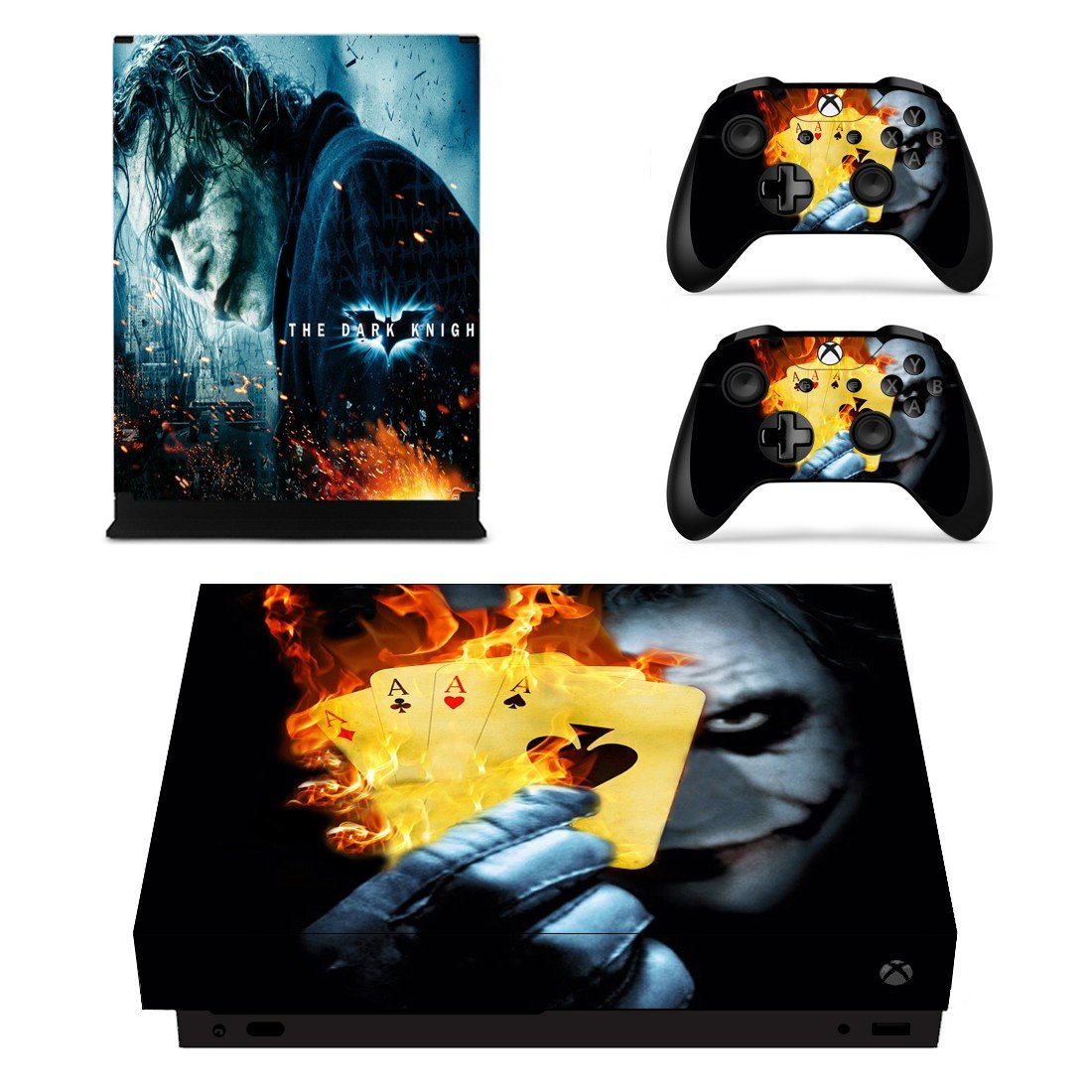 The Joker decal skin sticker for Xbox One X console and controllers