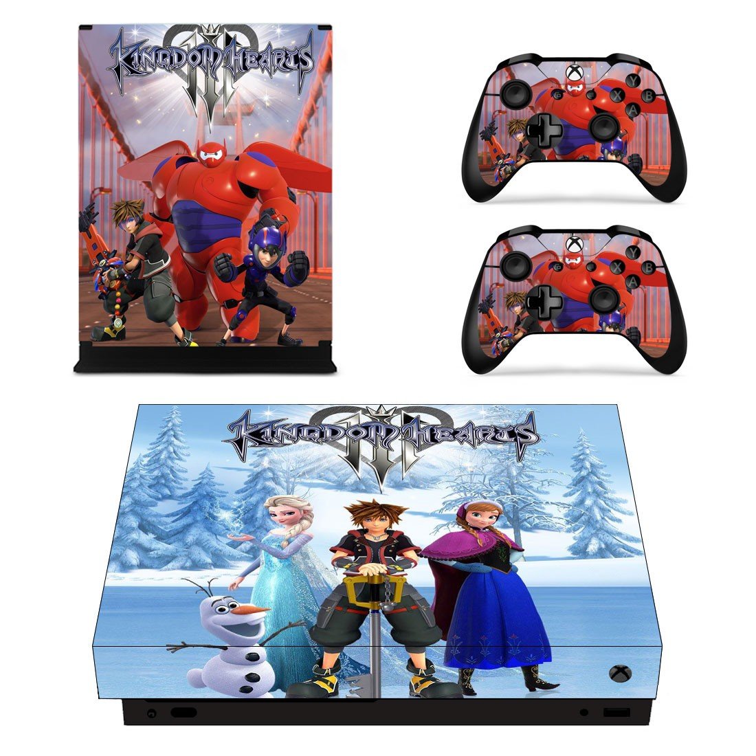 Kingdom Hearts 3 decal skin sticker for Xbox One X console and controllers