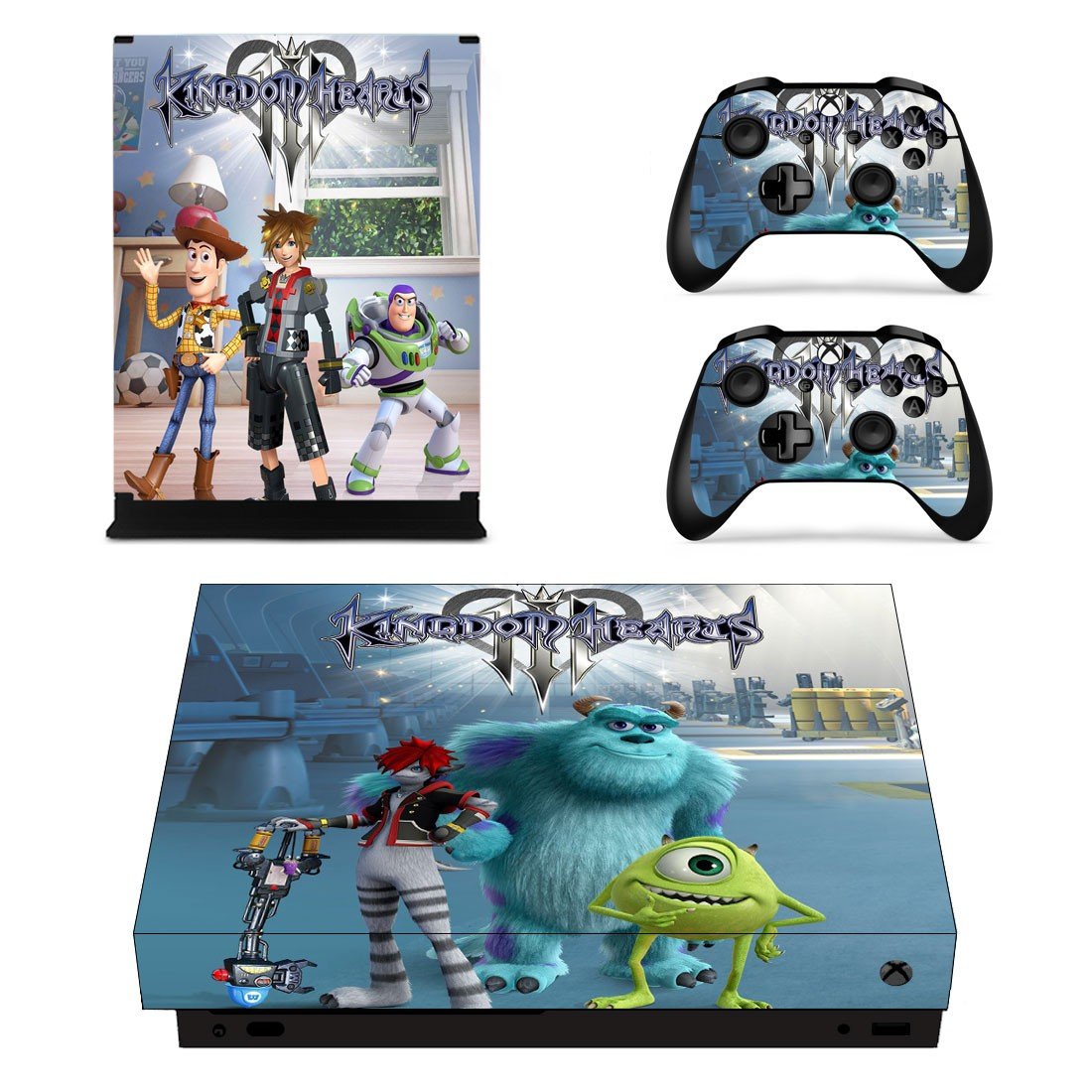 Kingdom Hearts 3 decal skin sticker for Xbox One X console and controllers