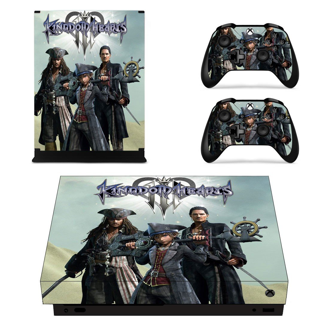 Kingdom Hearts 3 decal skin sticker for Xbox One X console and controllers