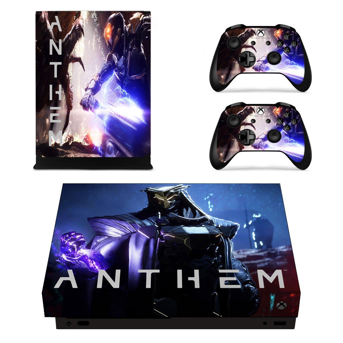 Anthem decal skin sticker for Xbox One X console and controllers