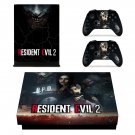 Resident Evil 2 decal skin sticker for Xbox One X console and controllers