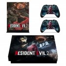 Resident Evil 2 decal skin sticker for Xbox One X console and controllers