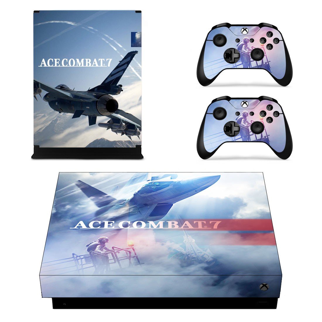 ACE Combat 7 decal skin sticker for Xbox One X console and controllers