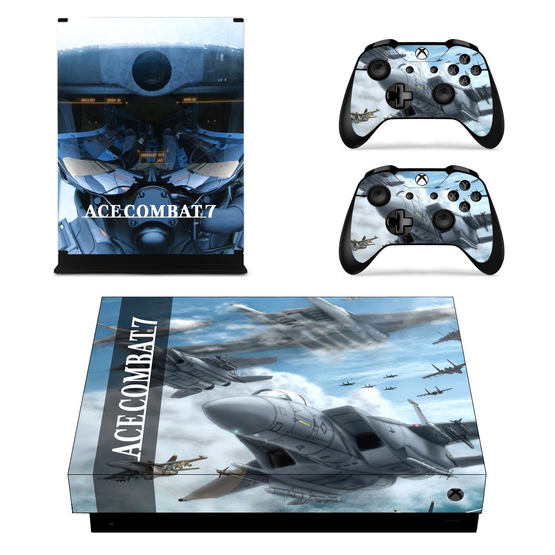 ACE Combat 7 decal skin sticker for Xbox One X console and controllers