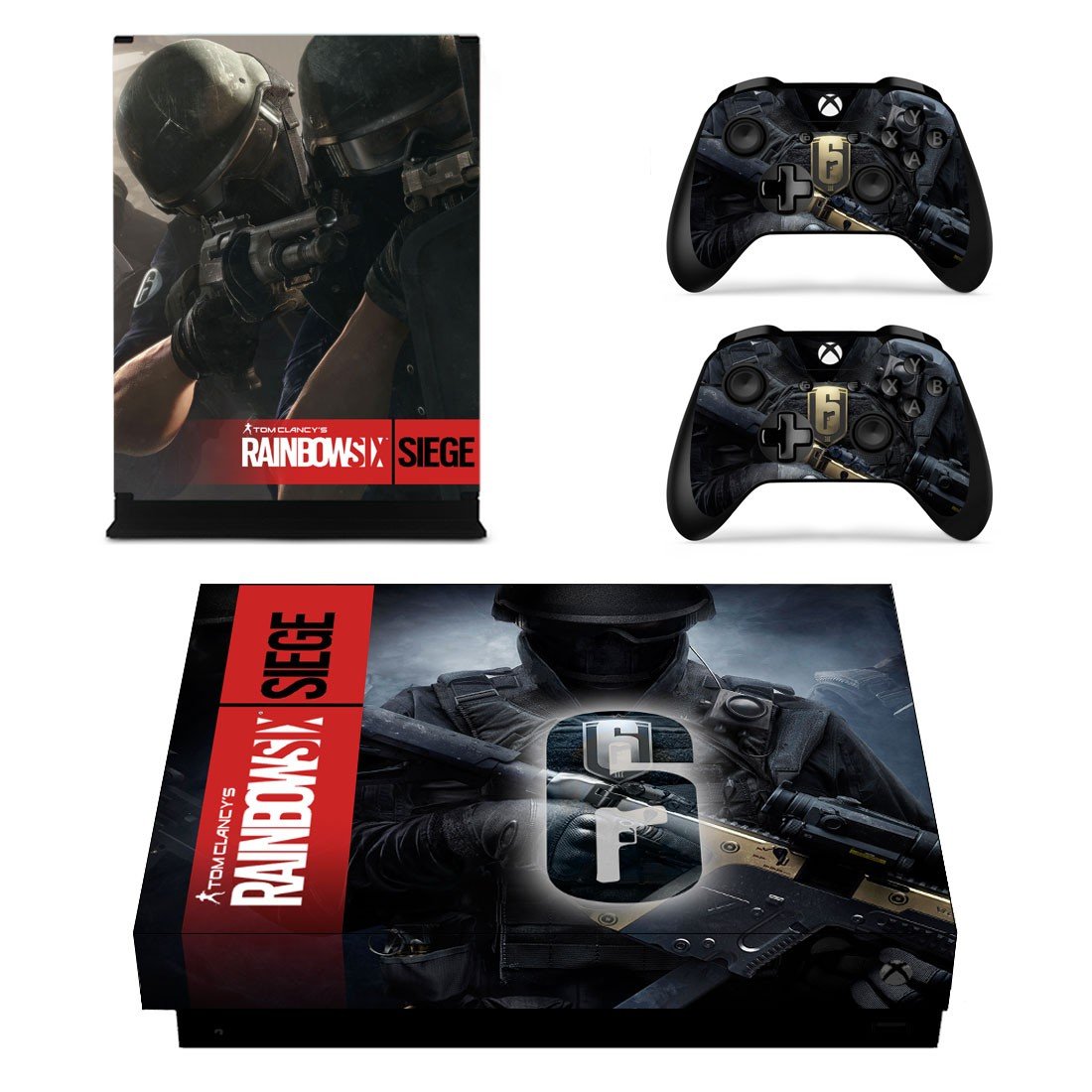 Rainbow Six Siege decal skin sticker for Xbox One X console and controllers