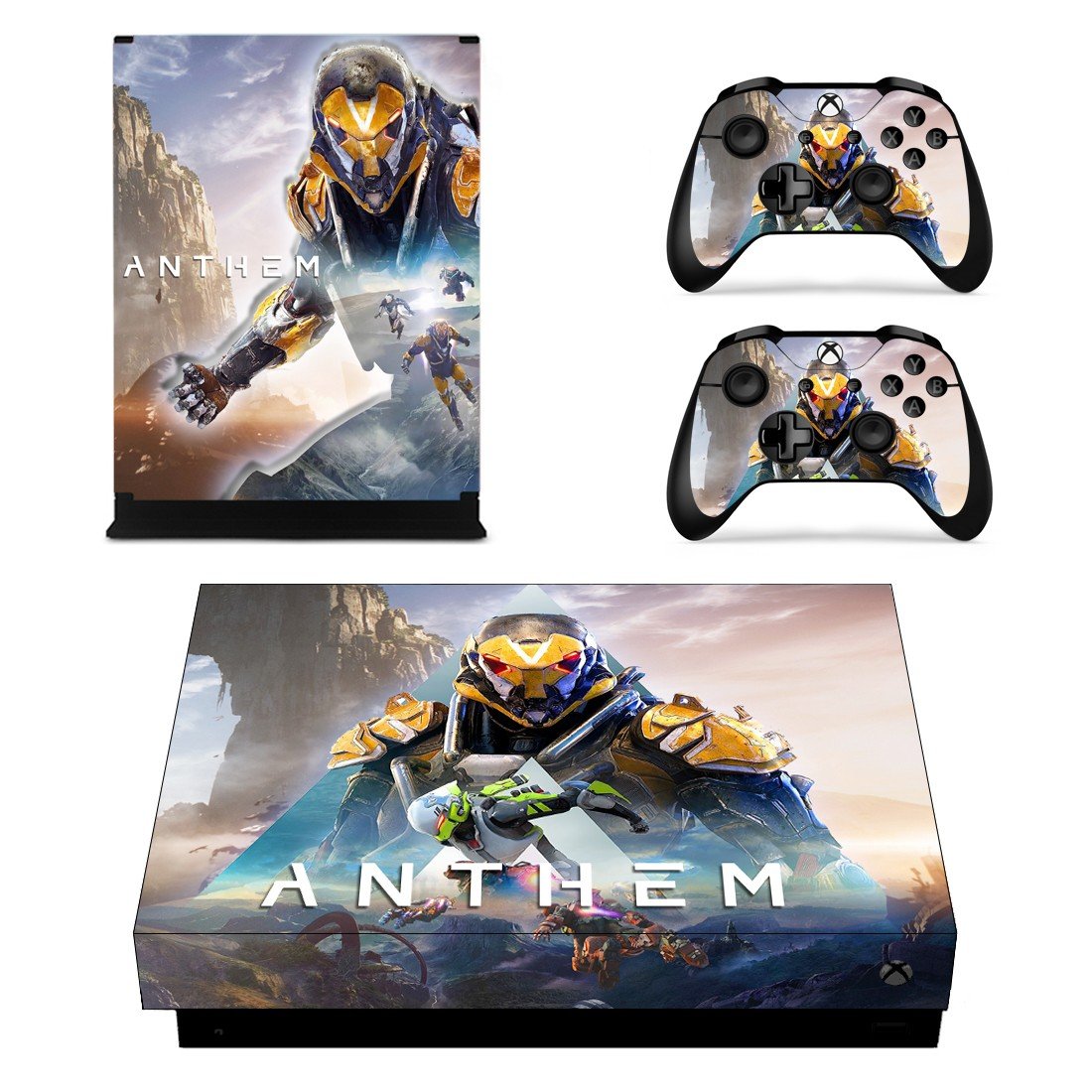 Anthem decal skin sticker for Xbox One X console and controllers