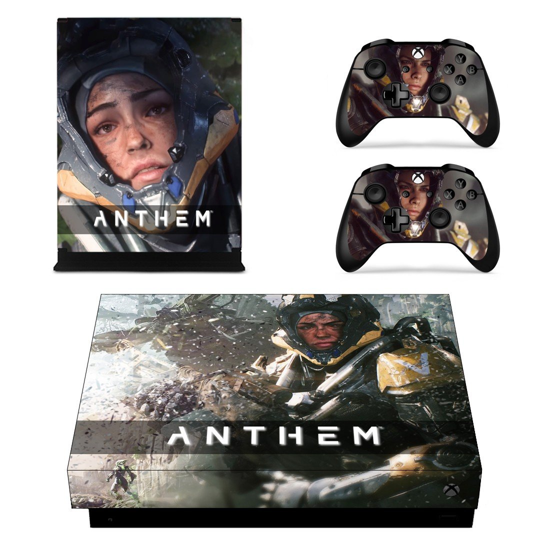 Anthem decal skin sticker for Xbox One X console and controllers