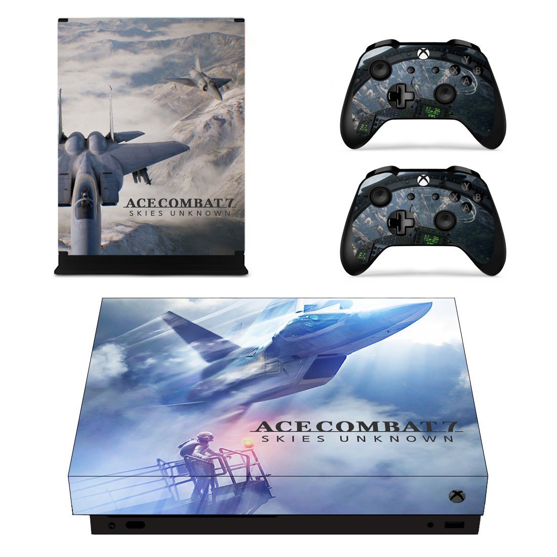 ACE Combat 7 decal skin sticker for Xbox One X console and controllers