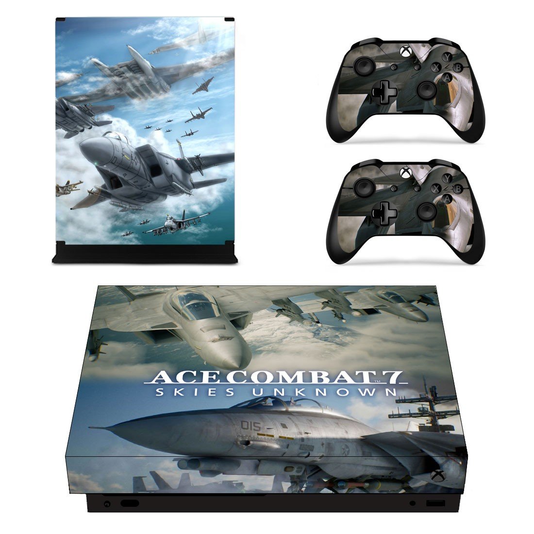 ACE Combat 7 decal skin sticker for Xbox One X console and controllers