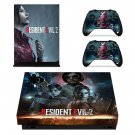 Resident Evil 2 decal skin sticker for Xbox One X console and controllers