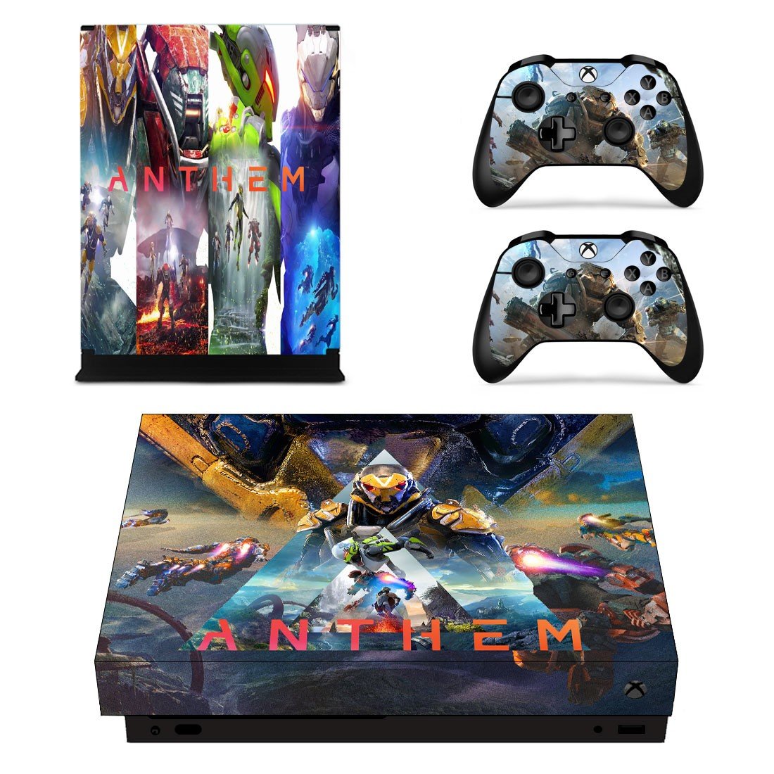 Anthem decal skin sticker for Xbox One X console and controllers