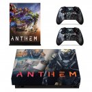 Anthem decal skin sticker for Xbox One X console and controllers
