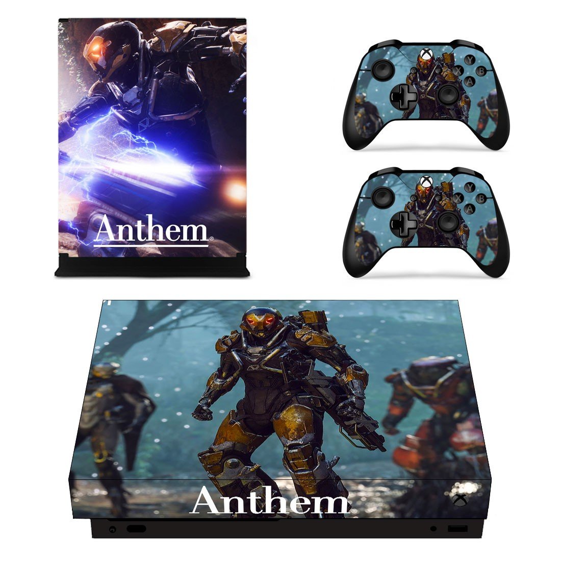 Anthem decal skin sticker for Xbox One X console and controllers