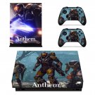 Anthem decal skin sticker for Xbox One X console and controllers