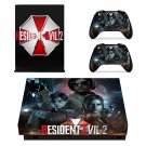 Resident Evil 2 decal skin sticker for Xbox One X console and controllers