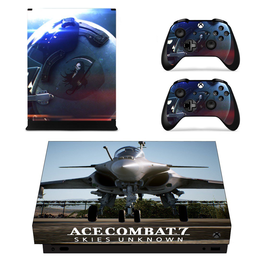 ACE Combat 7 decal skin sticker for Xbox One X console and controllers