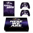 Baltimore Ravens decal skin sticker for Xbox One X console and controllers