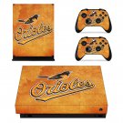 Baltimore Orioles decal skin sticker for Xbox One X console and controllers