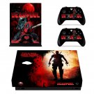 Deadpool decal skin sticker for Xbox One X console and controllers