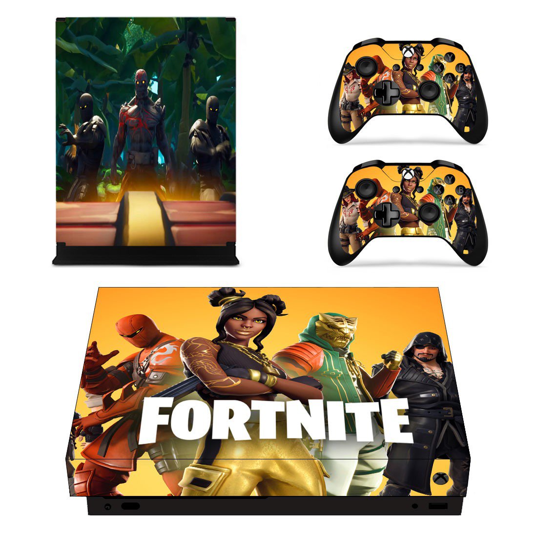 Fortnite decal skin sticker for Xbox One X console and controllers