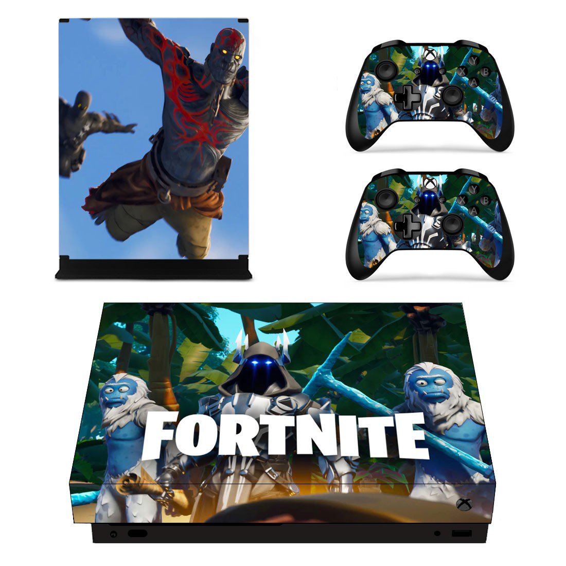 Fortnite decal skin sticker for Xbox One X console and controllers