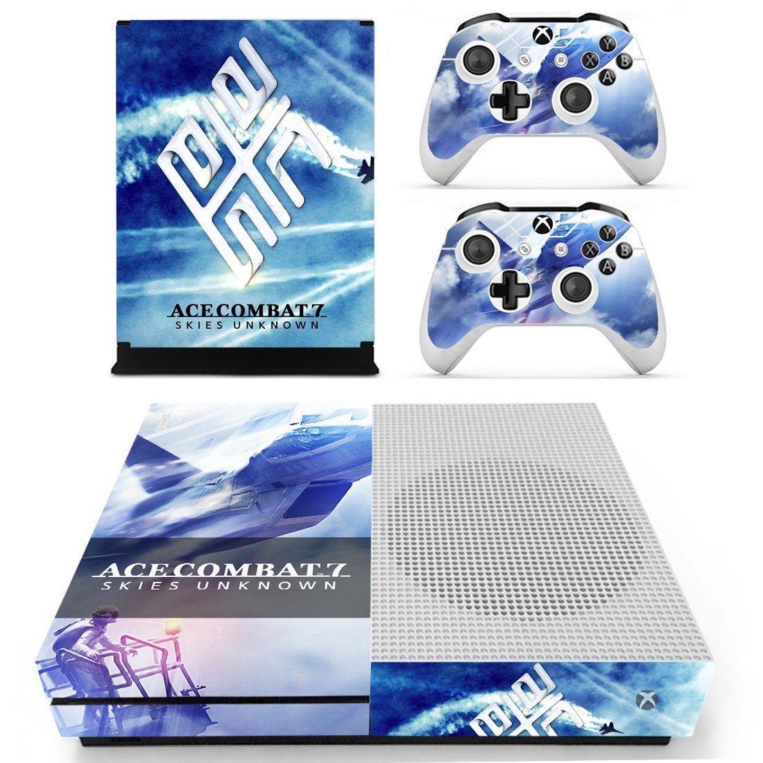 ACE Combat 7 decal skin sticker for Xbox One S console and controllers