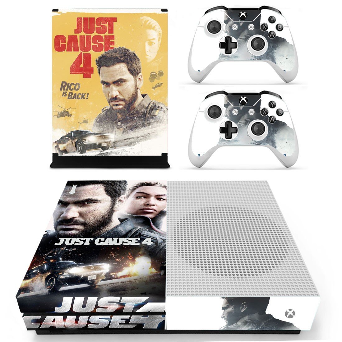 Just Cause 4 decal skin sticker for Xbox One S console and controllers