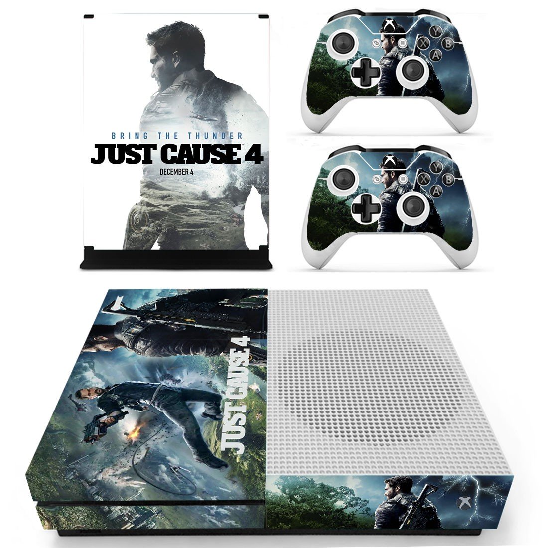 Just Cause 4 decal skin sticker for Xbox One S console and controllers