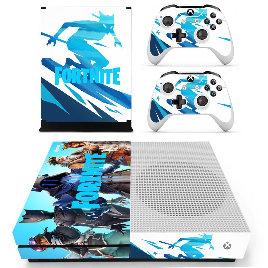 Fortnite decal skin sticker for Xbox One S console and controllers