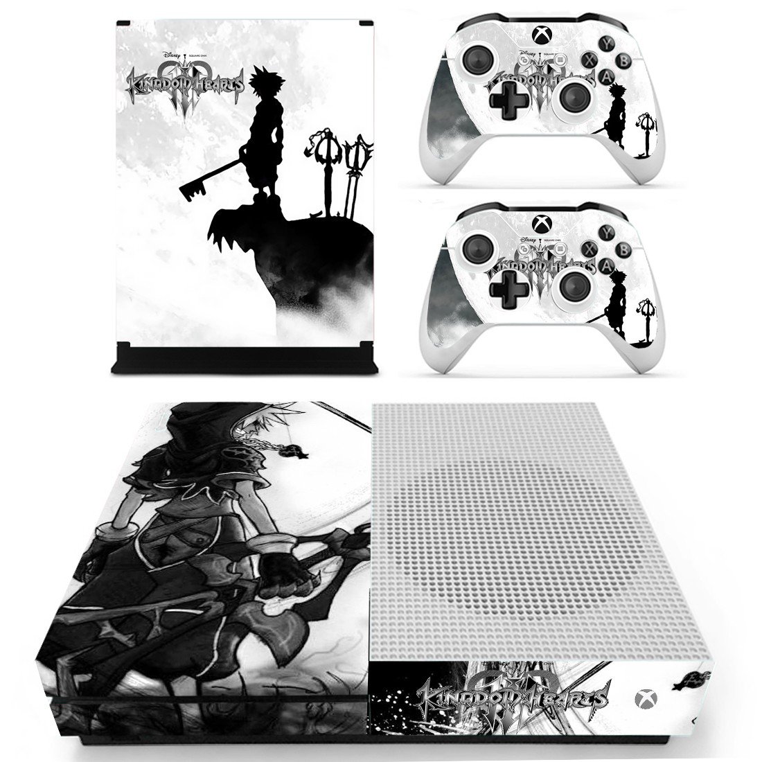 Kingdom Hearts 3 decal skin sticker for Xbox One S console and controllers