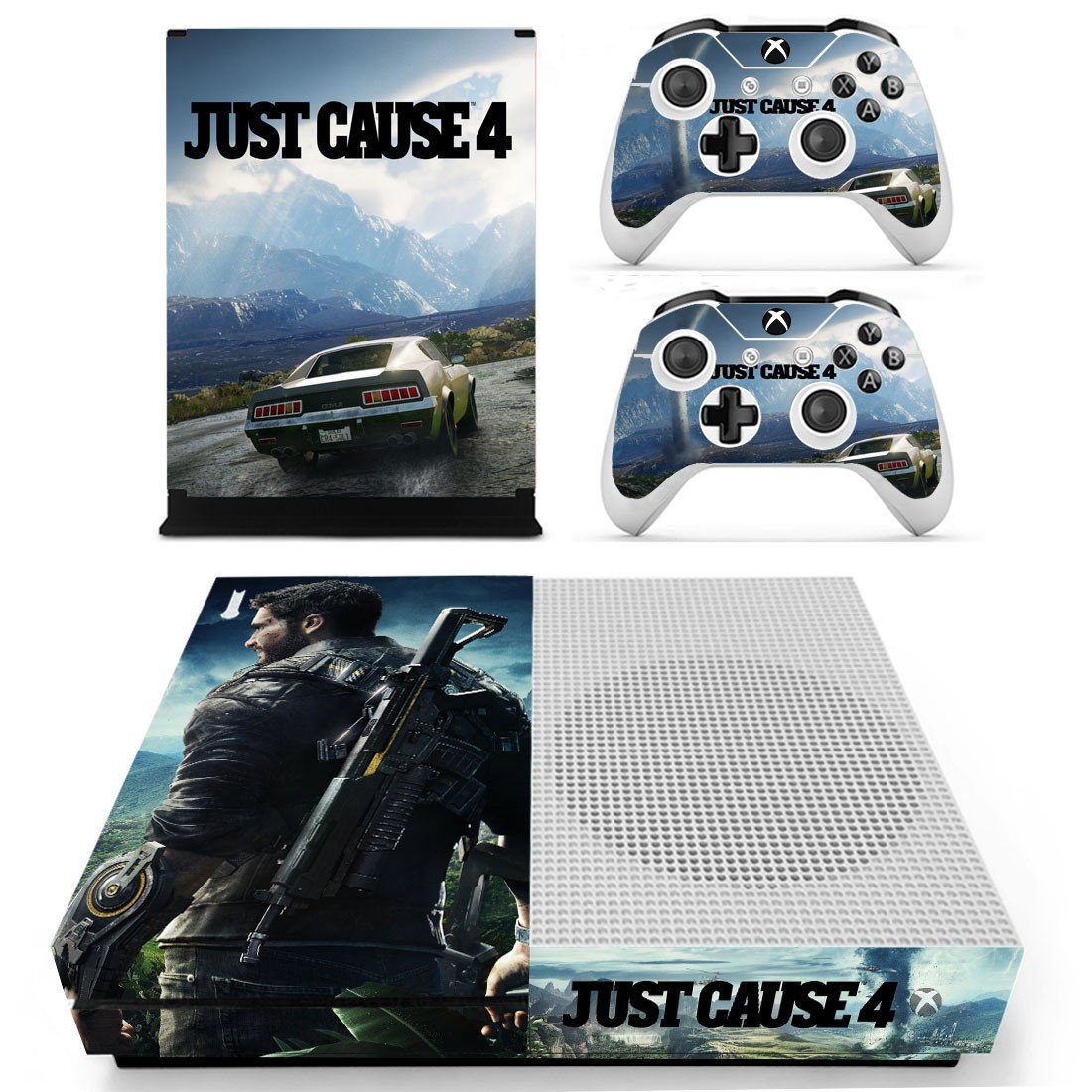 Just Cause 4 decal skin sticker for Xbox One S console and controllers