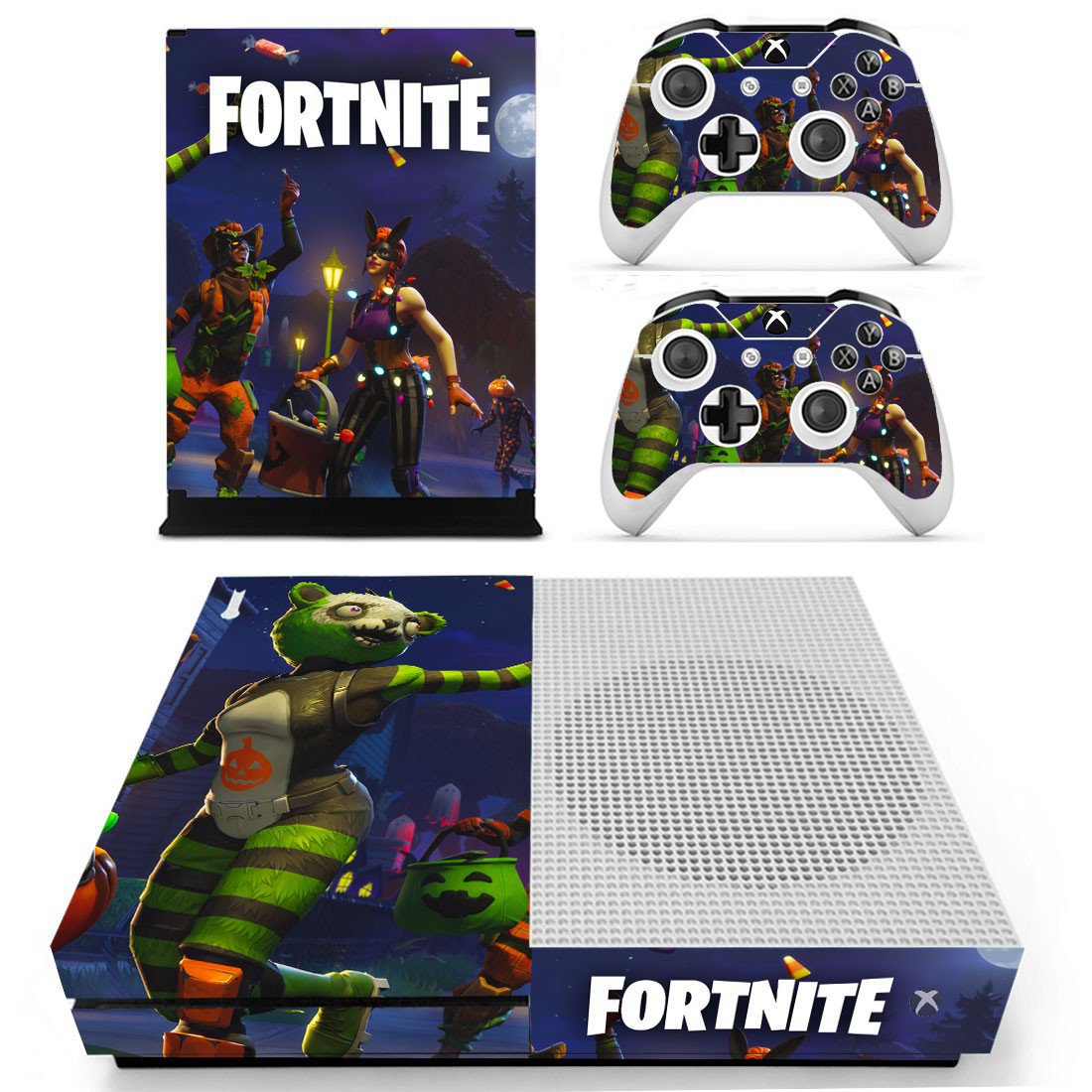 Fortnite decal skin sticker for Xbox One S console and controllers