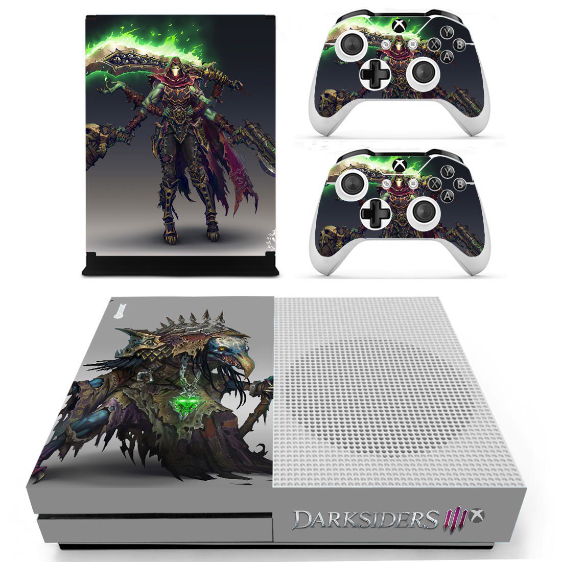 Darksiders 3 decal skin sticker for Xbox One S console and controllers