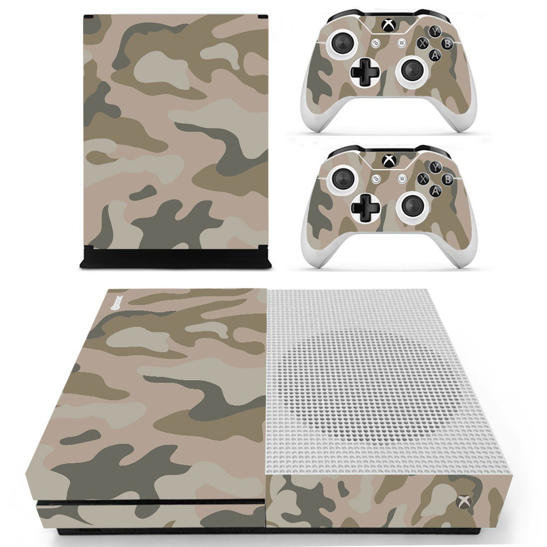 Camouflage decal skin sticker for Xbox One S console and controllers