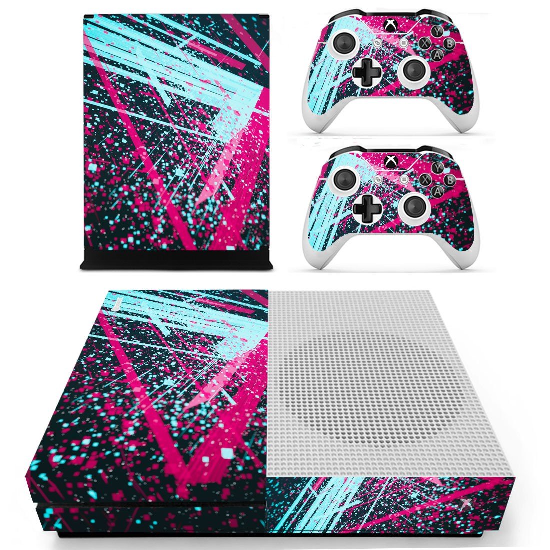 Abstraction decal skin sticker for Xbox One S console and controllers