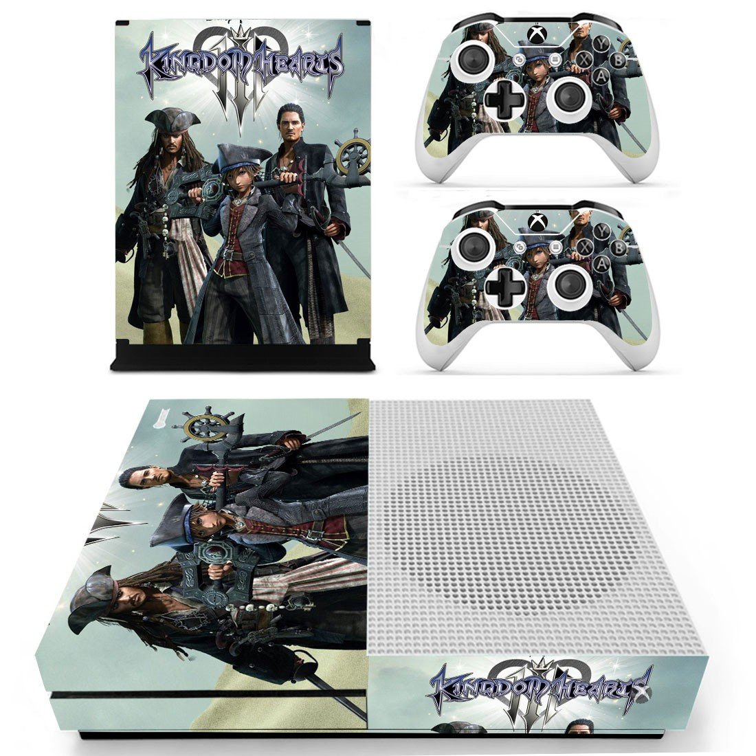 Kingdom Hearts 3 decal skin sticker for Xbox One S console and controllers