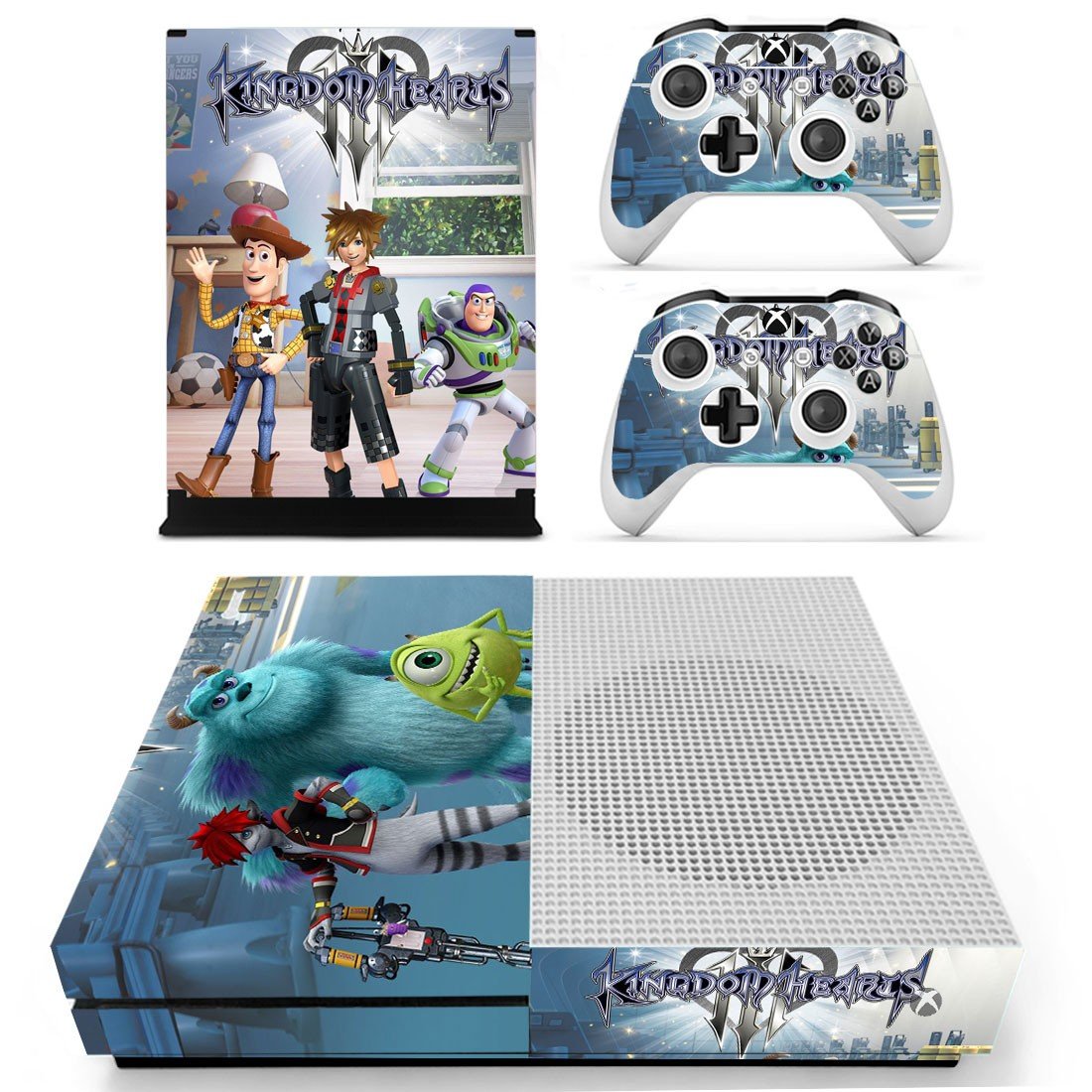 Kingdom Hearts 3 decal skin sticker for Xbox One S console and controllers