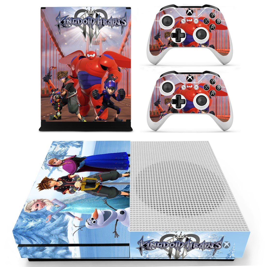 Kingdom Hearts 3 decal skin sticker for Xbox One S console and controllers