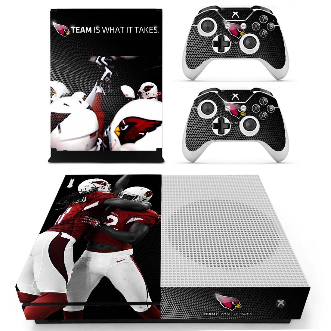 Arizona Cardinals decal skin sticker for Xbox One S console and controllers