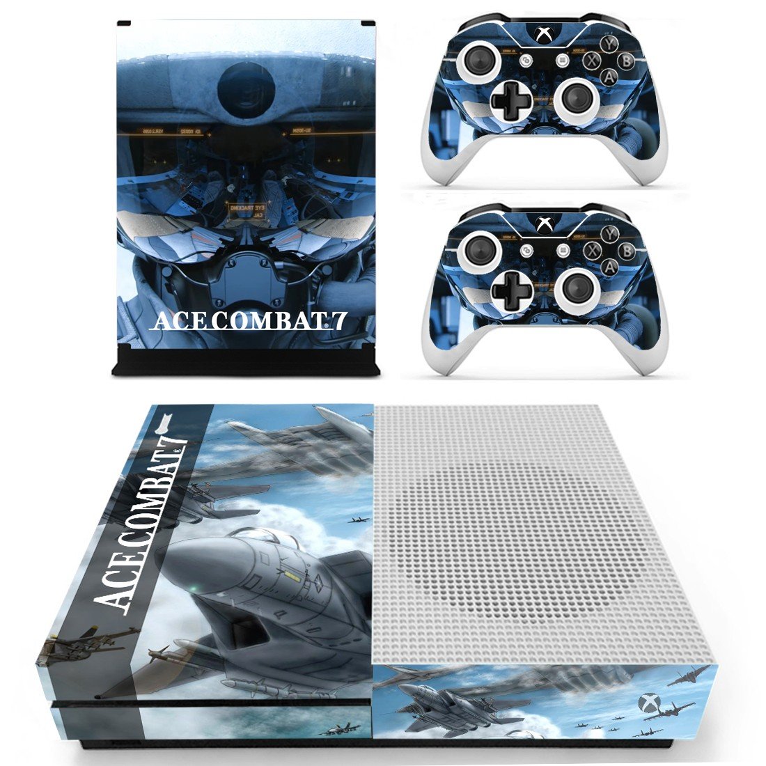 ACE Combat 7 decal skin sticker for Xbox One S console and controllers