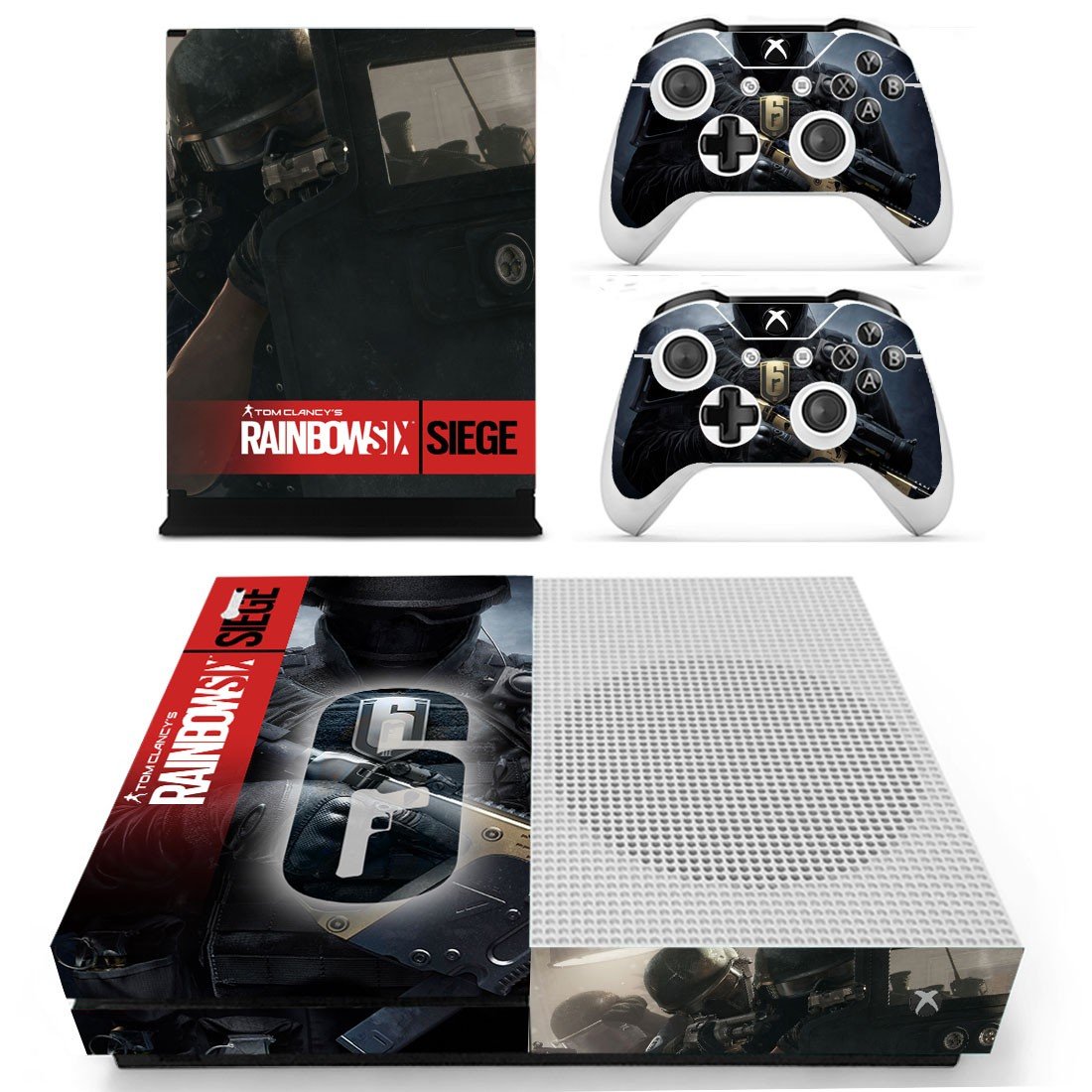 Rainbow Six Siege decal skin sticker for Xbox One S console and controllers