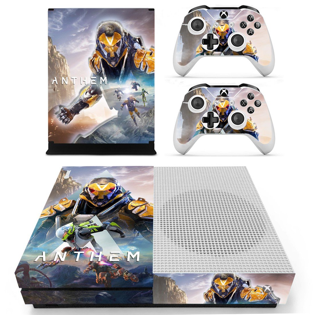 Anthem decal skin sticker for Xbox One S console and controllers