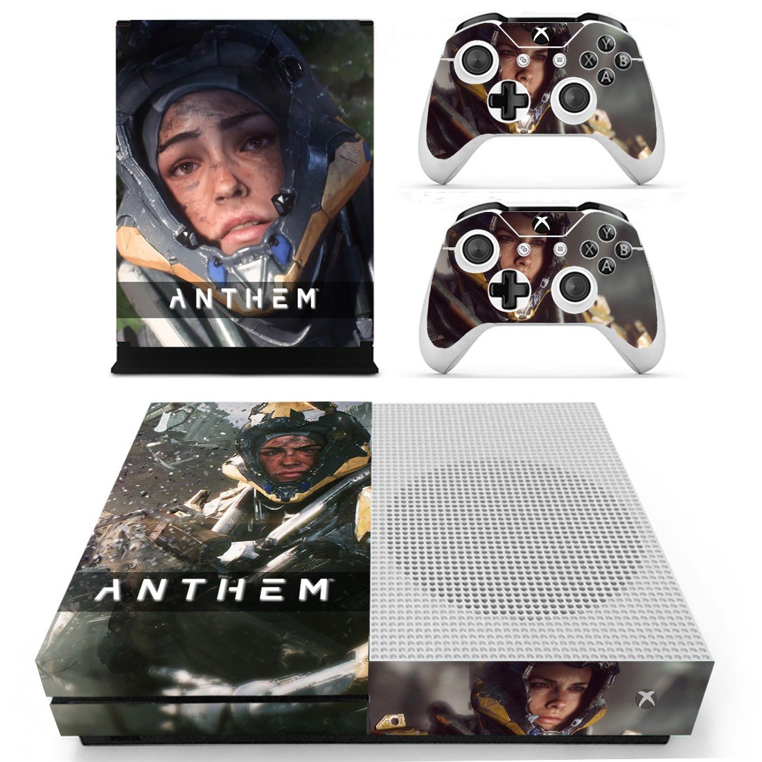 Anthem decal skin sticker for Xbox One S console and controllers