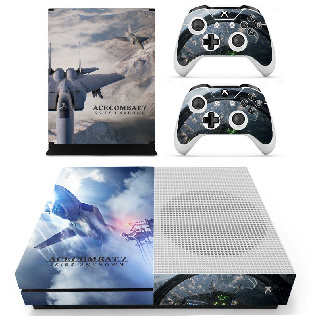 ACE Combat 7 decal skin sticker for Xbox One S console and controllers